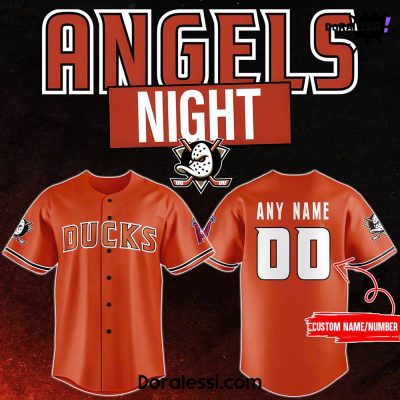 Anaheim Ducks x 2024 Angels Day Premium Limited Personalized Baseball Jersey