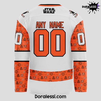 Anaheim Ducks x Start Wars Custom White Hockey Jersey