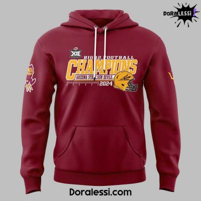 Arizona State Sun Devils 2024 Big 12 Football Conference Champions Hoodie