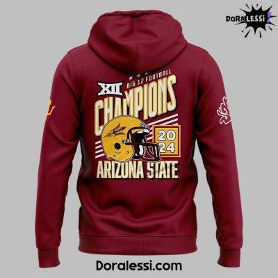 Arizona State Sun Devils 2024 Big 12 Football Conference Champions Hoodie