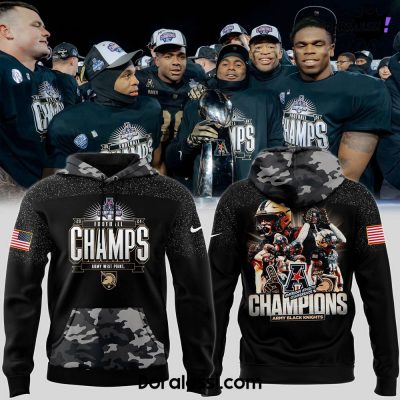 Army Black Knights Football 2024 ACC Champions Premium Limited Hoodie