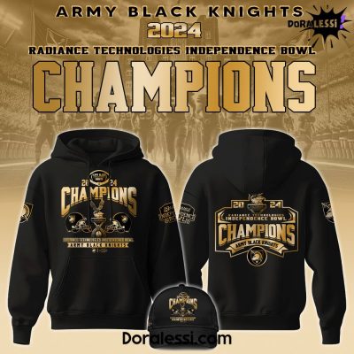 Army Black Knights NCAA Radiance Technologies Independence Bowl Champions Hoodie