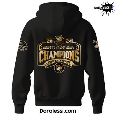 Army Black Knights NCAA Radiance Technologies Independence Bowl Champions Hoodie 3