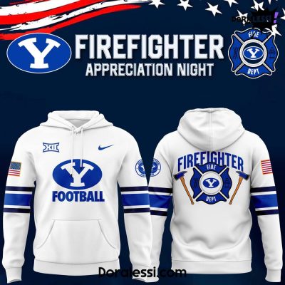 BYU Cougars Football x 2024 Firefighter Appreciation Night White Hoodie