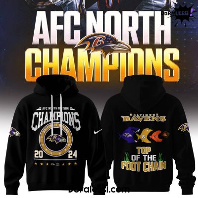 Baltimore Ravens Top Of The Foot Chain AFC North Division Champions Black Hoodie