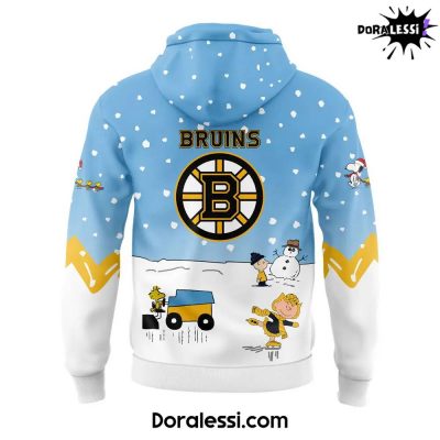 Boston Bruins Peanuts Snoopy Night Blue Hoodie