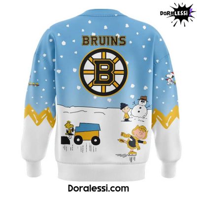 Boston Bruins Peanuts Snoopy Night Blue Sweatshirt