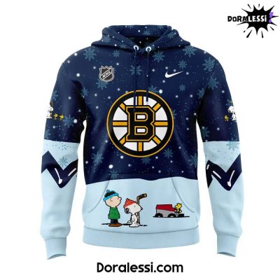 Boston Bruins Peanuts & Snoopy Night Navy Hoodie