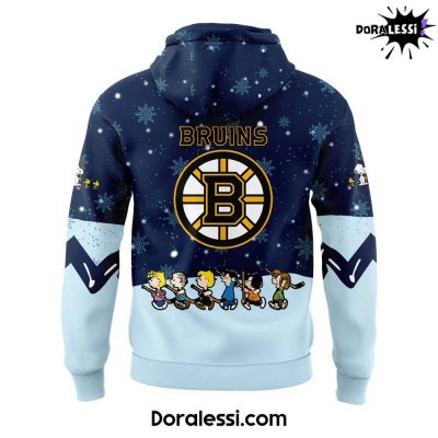 Boston Bruins Peanuts Snoopy Night Navy Hoodie