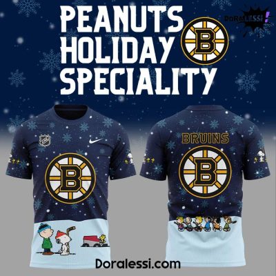 Boston Bruins Peanuts & Snoopy Night Navy Tshirt