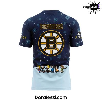 Boston Bruins Peanuts Snoopy Night Navy Tshirt