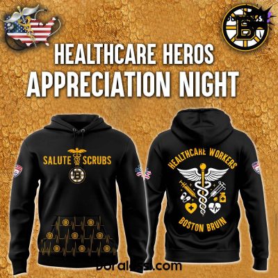 Boston Bruins x 2025 Healthcare Appreciation Night Premium Black Hoodie