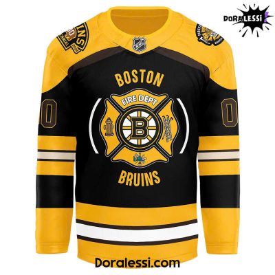 Boston Bruins x Firefighter Appreciation Night Premium Limited Personalized Hockey Jersey