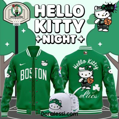 Boston Celtics x Hello Kitty Night 2024 Premium Limited Baseball Jacket