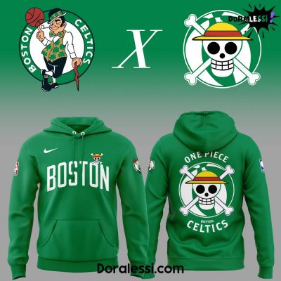 Boston Celtics x One Piece Green Hoodie