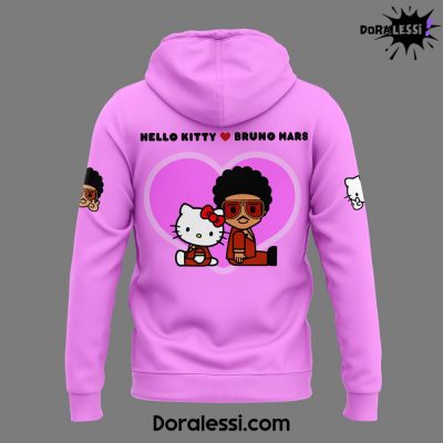 BrunoMars 3 Hello Kitty Limited Edition Pink Hoodie