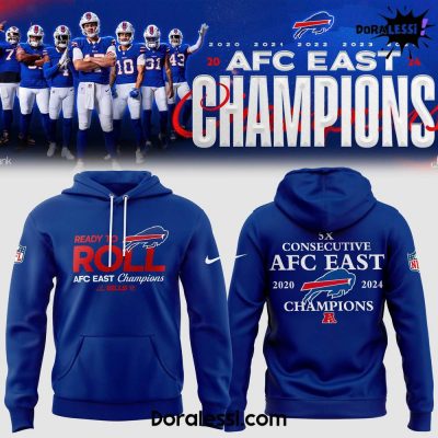 Buffalo Bills 2024 AFC East Division Champions Locker Room Trophy Hoodie