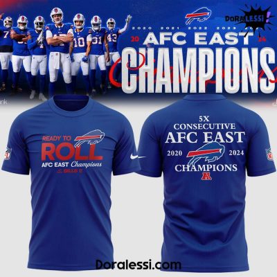 Buffalo Bills 2024 AFC East Division Champions Locker Room Trophy Tee