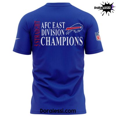 Buffalo Bills 5 Straight AFC East Division Champions Tee