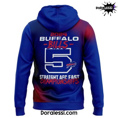 Buffalo Bills 5X Consecutive AFC Est 20202024 Champions Limited Hoodie