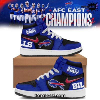 Buffalo Bills AFC East Division Champions Premium Limited Air Jordan 1 Sneaker