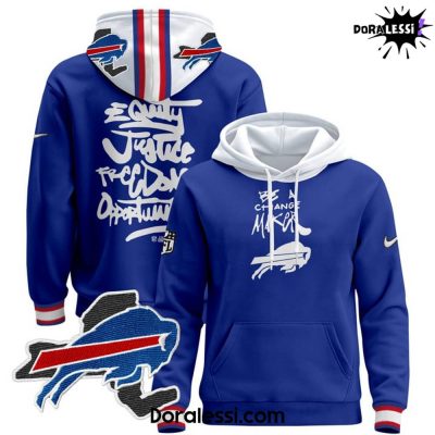 Buffalo Bills Be A Change Maker Blue Pullover Hoodie