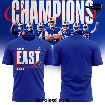 Buffalo Bills Fanatics Royal 2024 AFC East Division Champions Conquer Tee