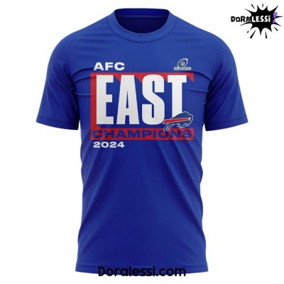 Buffalo Bills Fanatics Royal 2024 AFC East Division Champions Conquer Tee