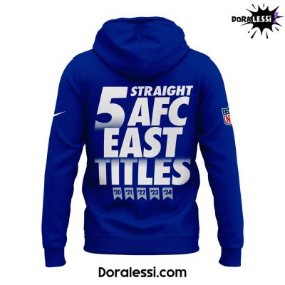 Buffalo Bills Royal 5 Straight AFC East Titles 20202024 Hoodie