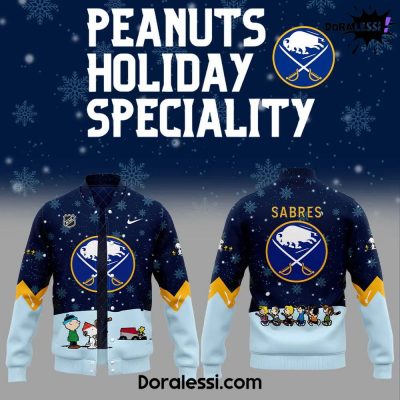 Buffalo Sabres Peanuts & Snoopy Night Navy Baseball Jacket