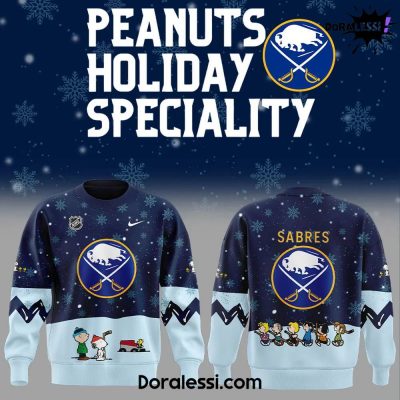 Buffalo Sabres Peanuts & Snoopy Night Navy Sweatshirt