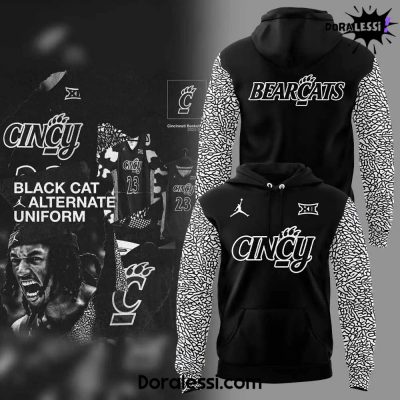 Cincinnati Bearcats Black Cat Alternate Uniform Hoodie