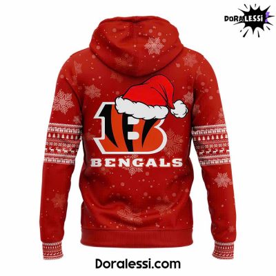 Cincinnati Bengals 2024 Merry Christmas Premium Limited Red Hoodie