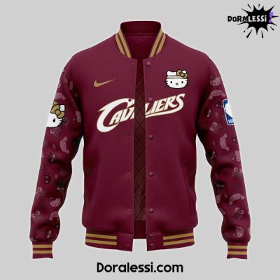 Cleveland Cavaliers x Hello Kitty Night 2024 Premium Limited Baseball Jacket