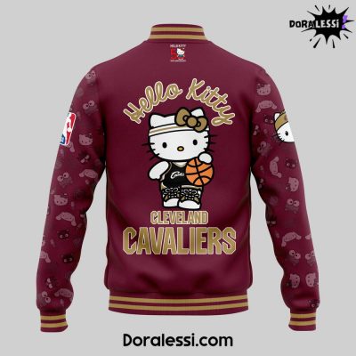 Cleveland Cavaliers x Hello Kitty Night 2024 Premium Limited Baseball Jacket