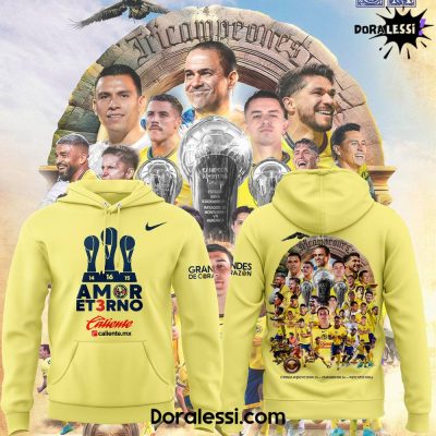 Club Amrica CHAMPION FOR THE THIRD TIME IN A ROW Hoodie