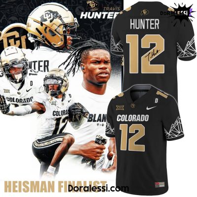 Colorado Buffaloes X Heisman Travis Hunter Signature Black Football Jersey