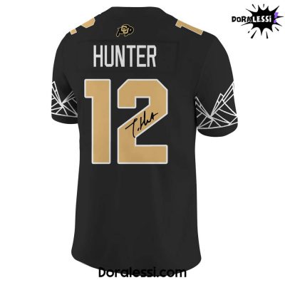 Colorado Buffaloes X Heisman Travis Hunter Signature Black Football Jersey