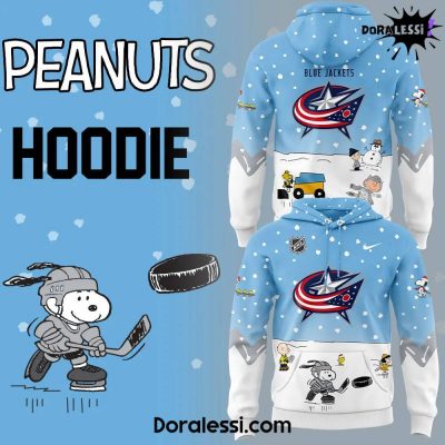 Columbus Blue Jackets Peanuts & Snoopy Night Blue Hoodie