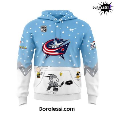 Columbus Blue Jackets Peanuts & Snoopy Night Blue Hoodie