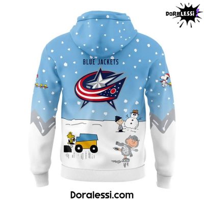 Columbus Blue Jackets Peanuts Snoopy Night Blue Hoodie