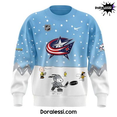 Columbus Blue Jackets Peanuts & Snoopy Night Blue Sweatshirt