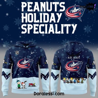 Columbus Blue Jackets Peanuts & Snoopy Night Navy Hoodie