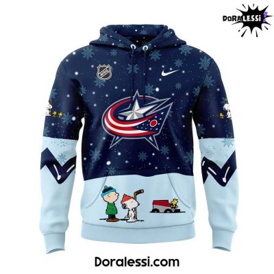 Columbus Blue Jackets Peanuts & Snoopy Night Navy Hoodie