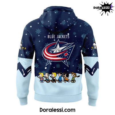 Columbus Blue Jackets Peanuts Snoopy Night Navy Hoodie