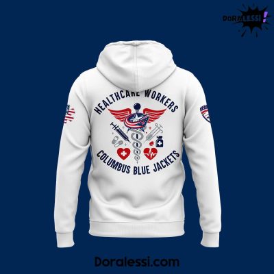 Columbus Blue Jackets x 2025 Healthcare Appreciation Night Premium White Hoodie