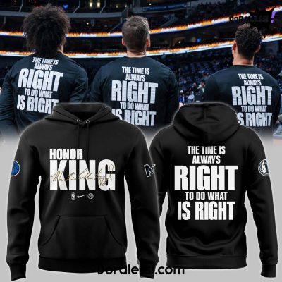 Dallas Mavericks x 2025 Martin Luther Honor King Day Premium Limited Black Hoodie 1