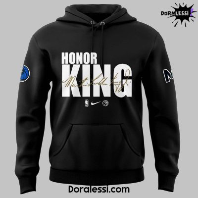 Dallas Mavericks x 2025 Martin Luther Honor King Day Premium Limited Black Hoodie 2