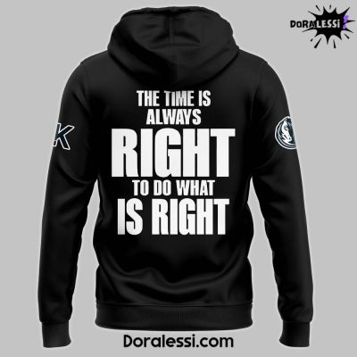 Dallas Mavericks x 2025 Martin Luther Honor King Day Premium Limited Black Hoodie 3