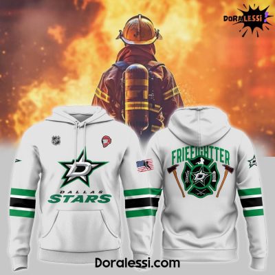 Dallas Stars NHL 2025 Firefighter Appreciation Night Premium Black Hoodie